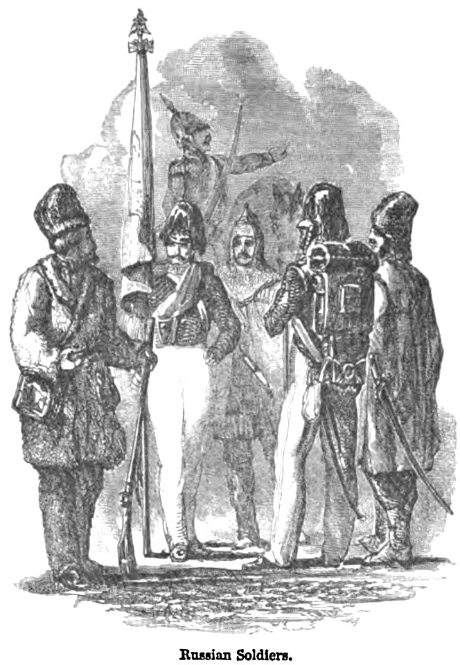 Russian Soldiers. George Dodd. Pictorial history of the Russian war 1854-5-6