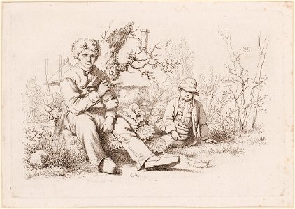 Rustende boer en zoon, objectnr A 16579