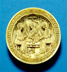 Russian - Fragment from a Pendant (Panaghiarion) with the Holy Trinity - Walters 71259