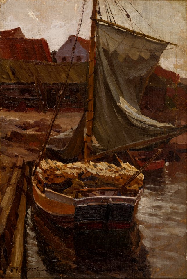 Ferdynand Ruszczyc - Barka drewna (1898)