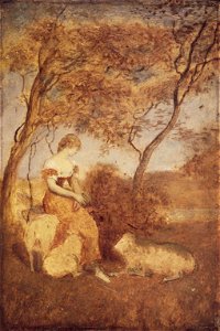 Brooklyn Museum - The Shepherdess - Albert Pinkham Ryder - overall