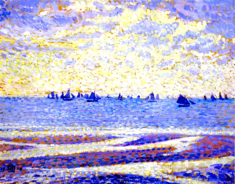 Rysselberghe-Barques de pêche à Boulogne-Musée de l'Annonciade