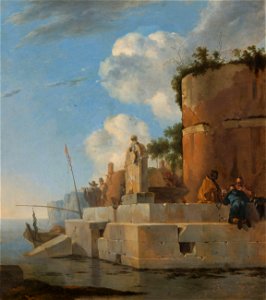 Ruïne aan het water in Italië Rijksmuseum SK-A-2313
