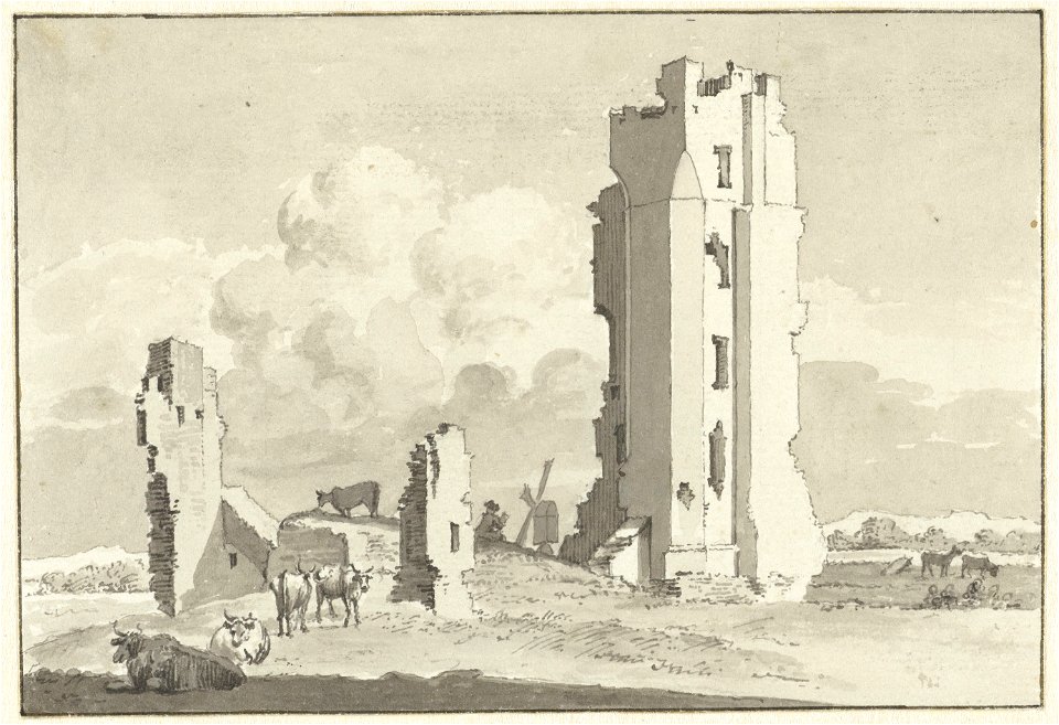 Ruïne van het Huis te Kleef bij Haarlem