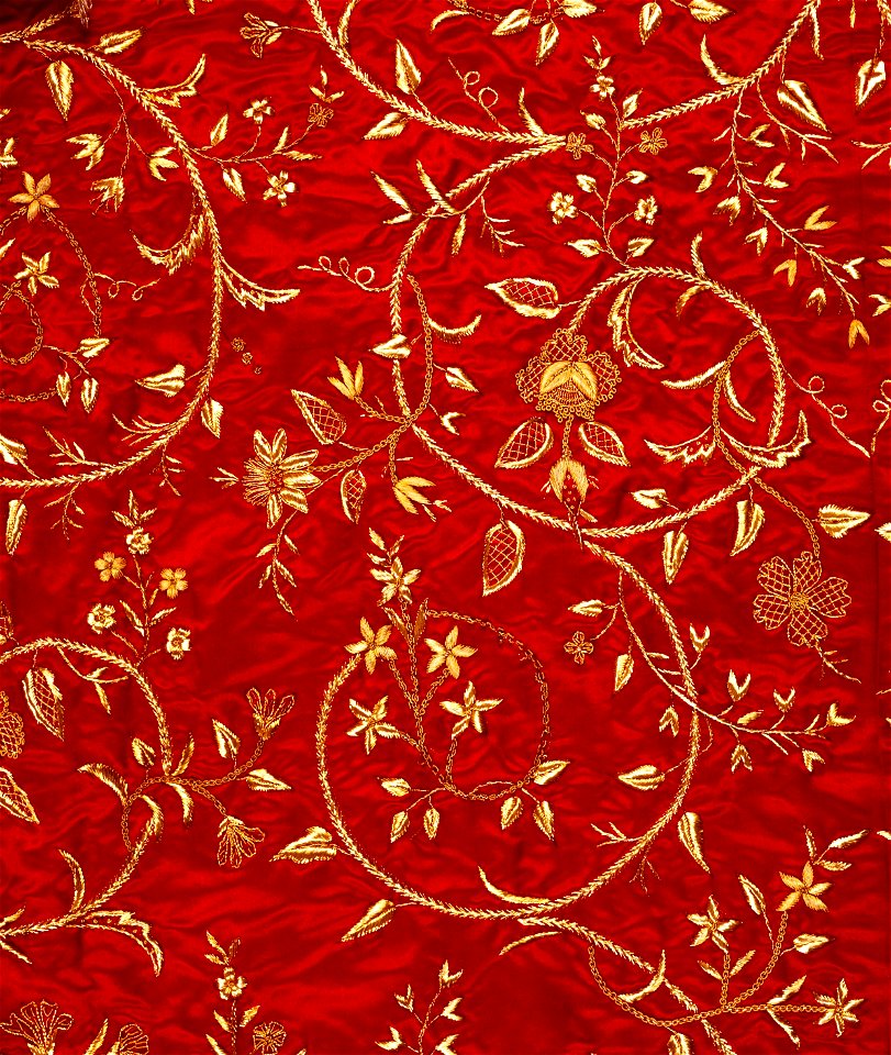 Röd textil från 1890-talet - Livrustkammaren - 64500