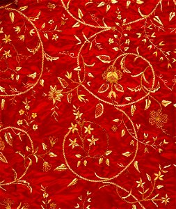 Röd textil från 1890-talet - Livrustkammaren - 64500