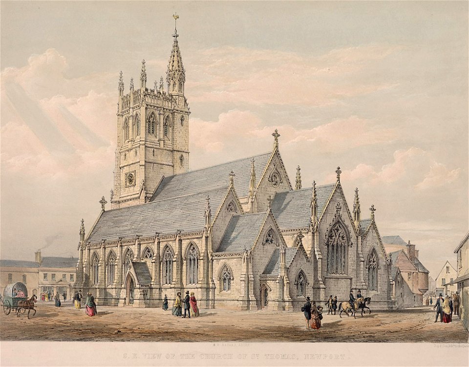 S. E. View of the Church of St. Thomas, Newport