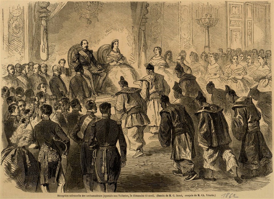 Réception des ambassadeurs du Japon par Napoléon III en 1862