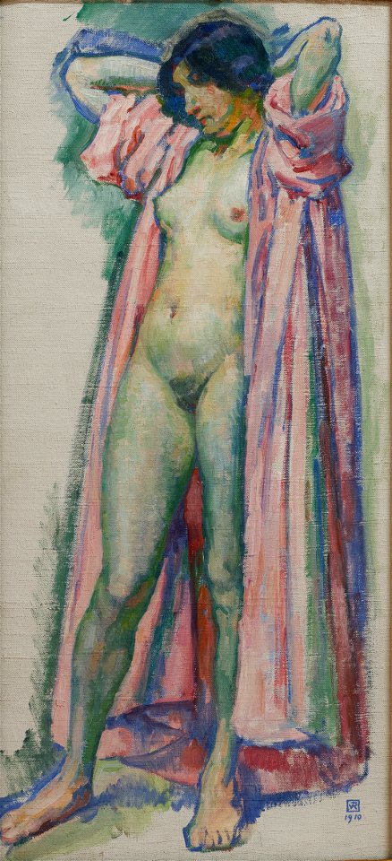 Théo Van Rysselberghe - Femme au peignoir rose