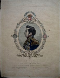 S.A.R O Sereníssimo Príncepe D. Pedro. Princepe Real do Reino Unido de Portugal e do Brasil e Algarves. (MMB)