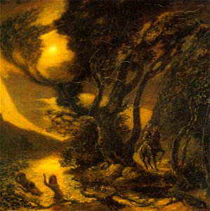 Albert Pinkham Ryder - Siegfried and the Rhine Maidens (contrast)