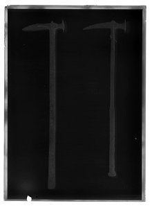 Ryttarhammare, jordfynd, Tyskland ca 1550-1625 - Livrustkammaren - 51825-negative