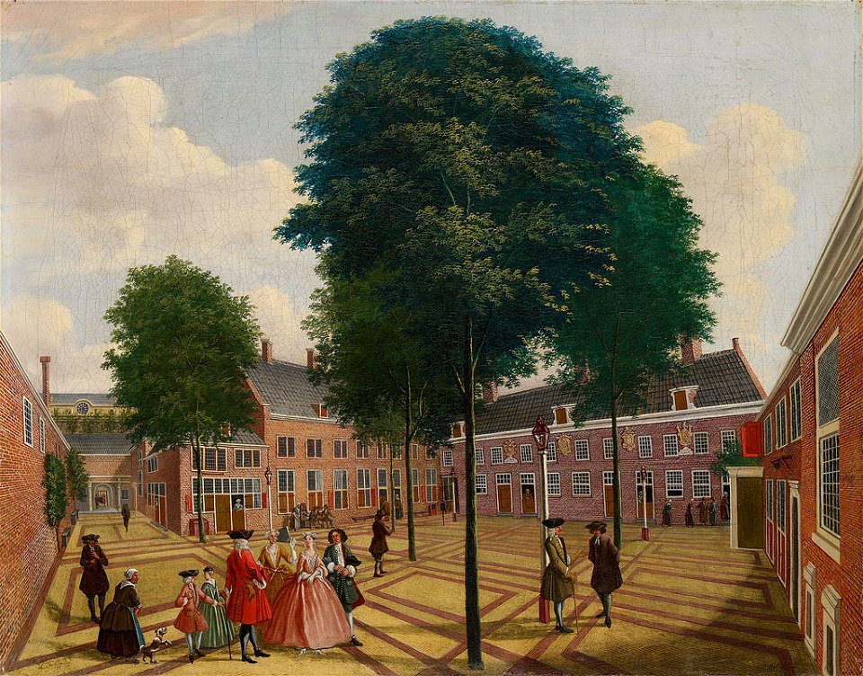 SA 1523-De grote binnenplaats van het Leprozenhuis
