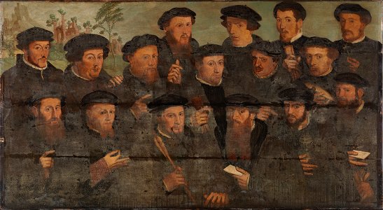 SA 2128-Schutters van een Rot voetboogschutters-Zestien Voetboogschutters-Groep van 16 personen