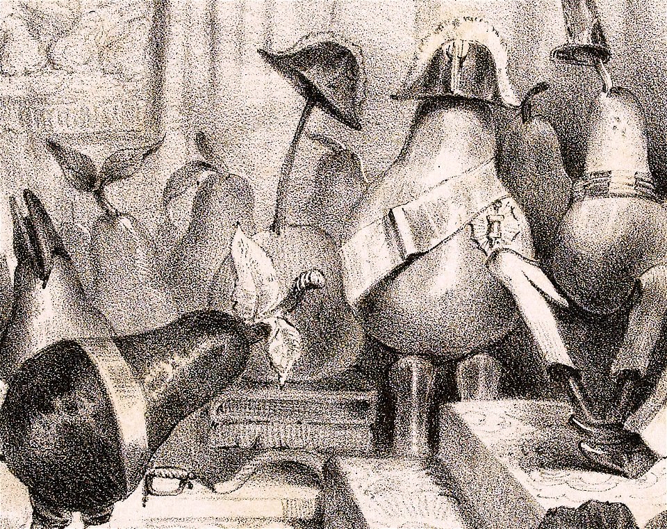Réception par les deux poirivores (détail)