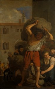 SA 3022-Allegorie op de uitdeling van turf aan de armen