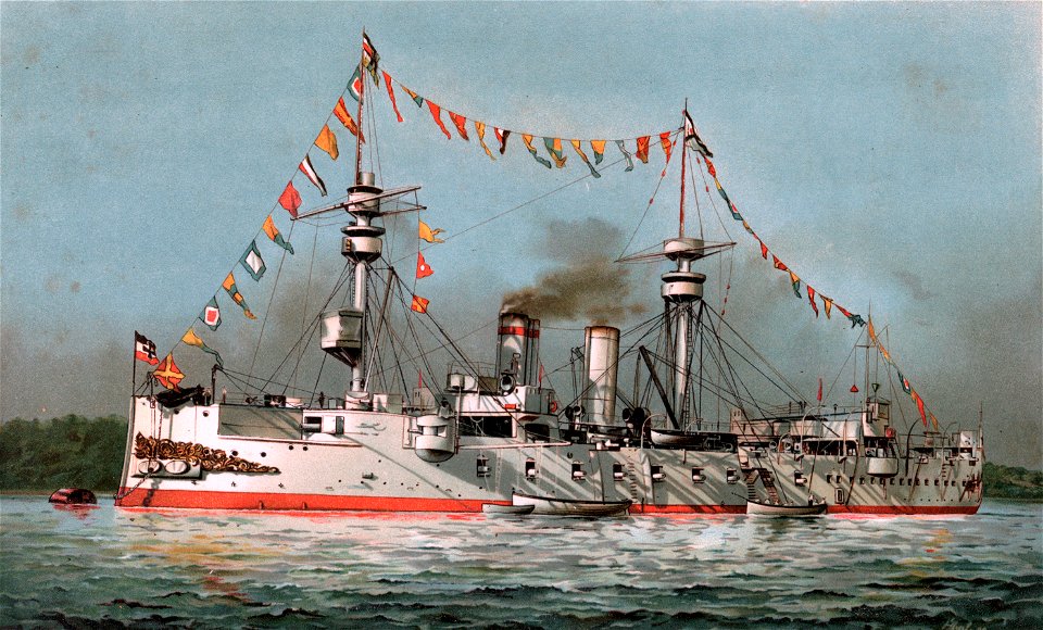S.M. Schulschiff König Wilhelm in flaggengala