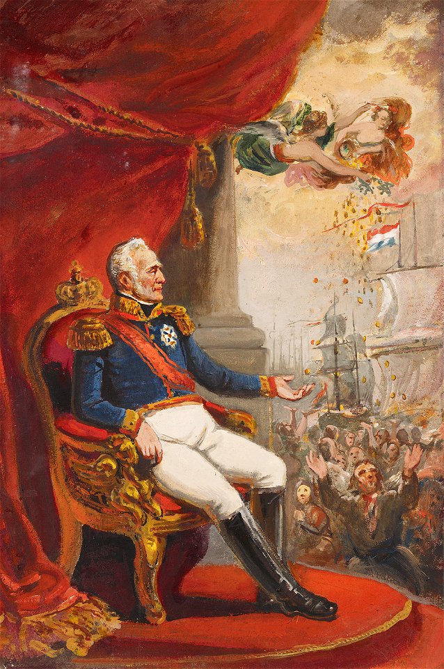 SA 55064.9-1818, zegeningen van koning Willem I-Kroniek van echtpaar Joh. Samuel Wurfbain (1770-1851) en Anna Maria Geertruida Hurrelbrinck (1772-1850), bij gelegenheid van hun gouden bruiloft