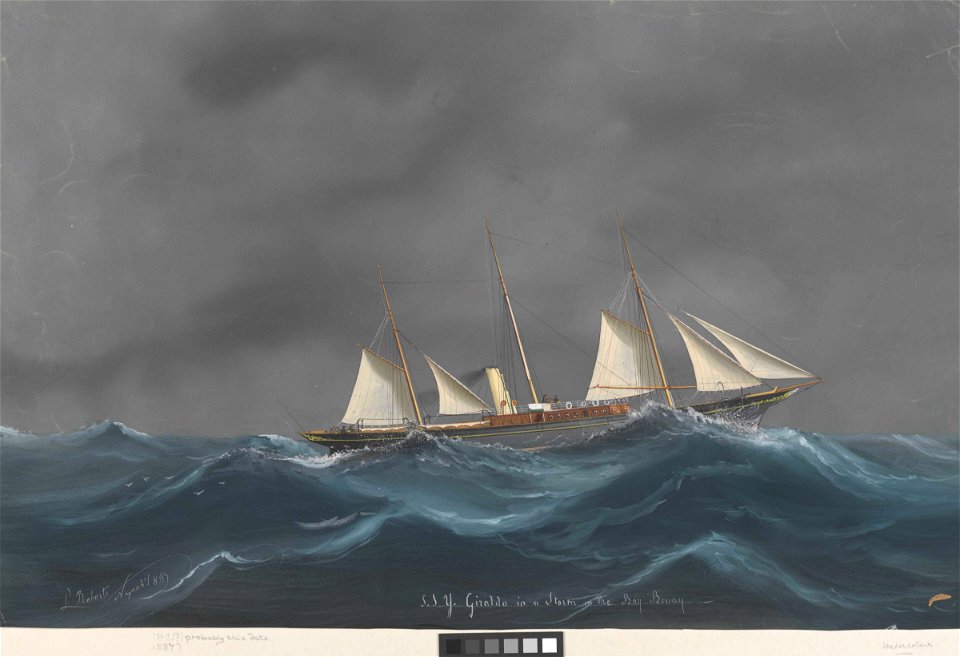 S.S.Y. Giralda in a storm in the Bay Biscay RMG PY8791