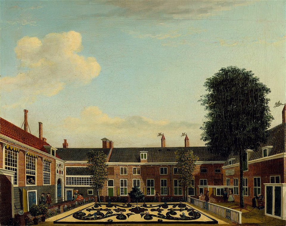 SA 1524-De tuin van het Leprozenhuis-De kleine binnenplaats van het Leprozenhuis