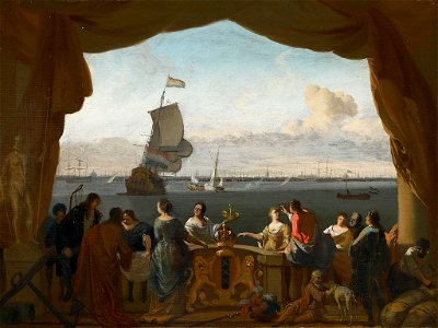 SA 38884-Allegorie op de bloeiende Amsterdamse zeehandel