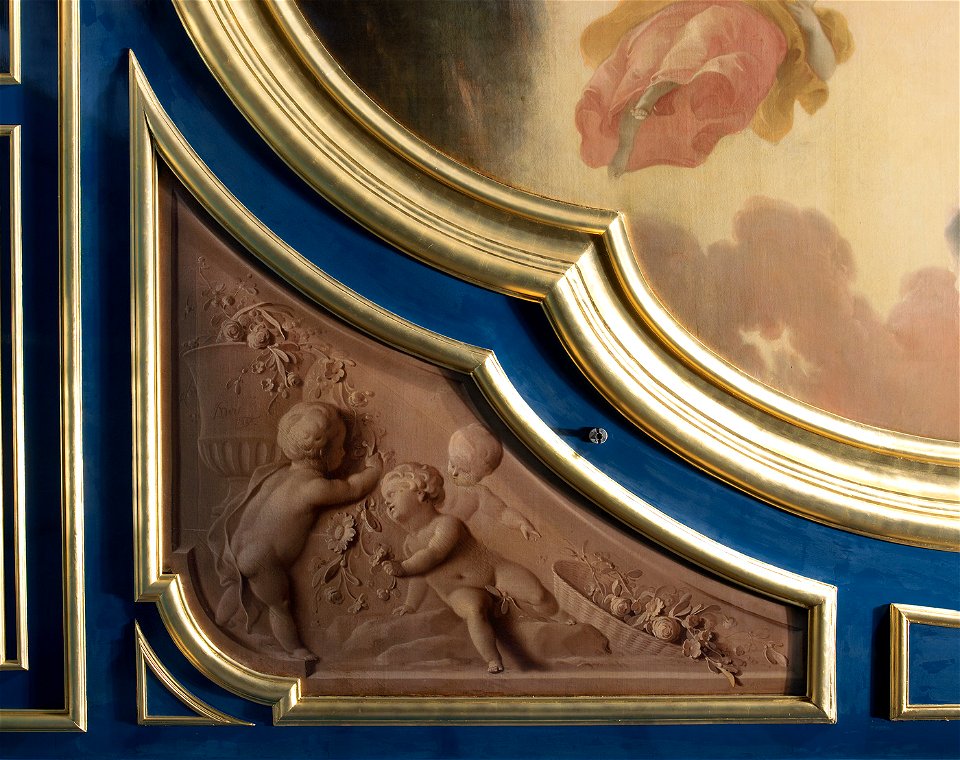 SA 38089.2-Zijstuk van plafond de dageraad en de jaargetijden