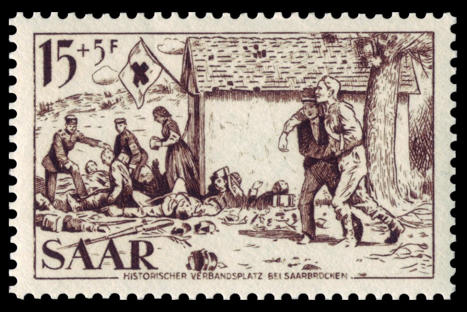 Saar 1956 370 Historischer Verbandsplatz bei Saarbrücken