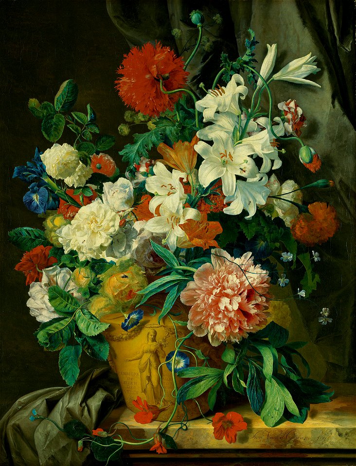 SA 7523-Stilleven met bloemen, 'Leliën des velts'