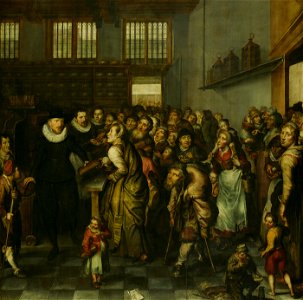 SA 3027-Uitdeling van brood in het Aalmoezeniershuis
