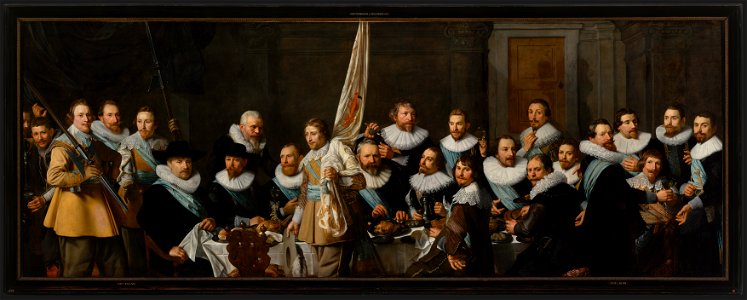 SA 7313-Maaltijd van schutters van de compagnie van kapitein Jacob Backer en luitenant Jacob Rogh