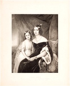 S. M. I. D. Amélie Impératrice Douarière du Brésil, Duchesse de Bragance, et S. A. I. Madame la Princesse Dona Marie Amélie, da Coleção Brasiliana Iconográfica