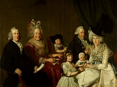 SA 45-Pieter de Clercq (1731-1807) en zijn familie-De familie van Pieter de Clercq, in drie generaties bijeen