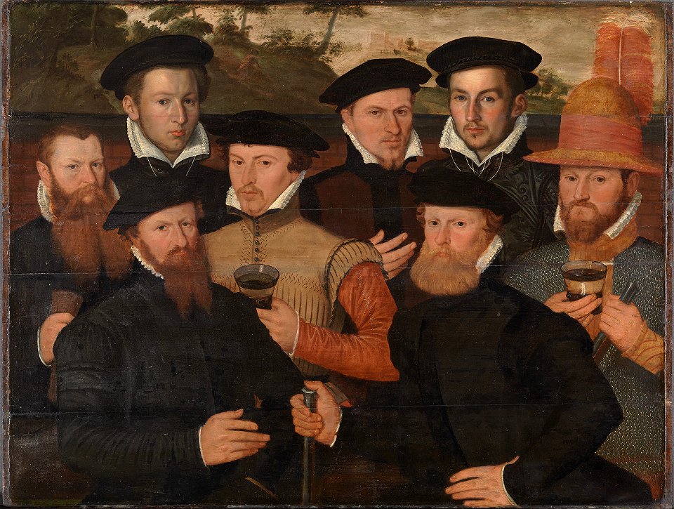 SA 7305-Schuttersmaaltijd met acht figuren