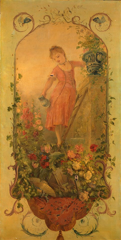 SA 38103-Wanddecoratie met meisje op ladder