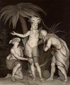 SA 38994-Mercurius, de god van de handel, en Phoebus, de zonnegod, door Amerika ontvangen