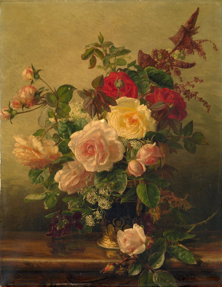 SA 1905-Vaas met rozen