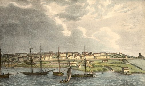 S.W. view Milford town, Pembrokeshire Junho de 1832
