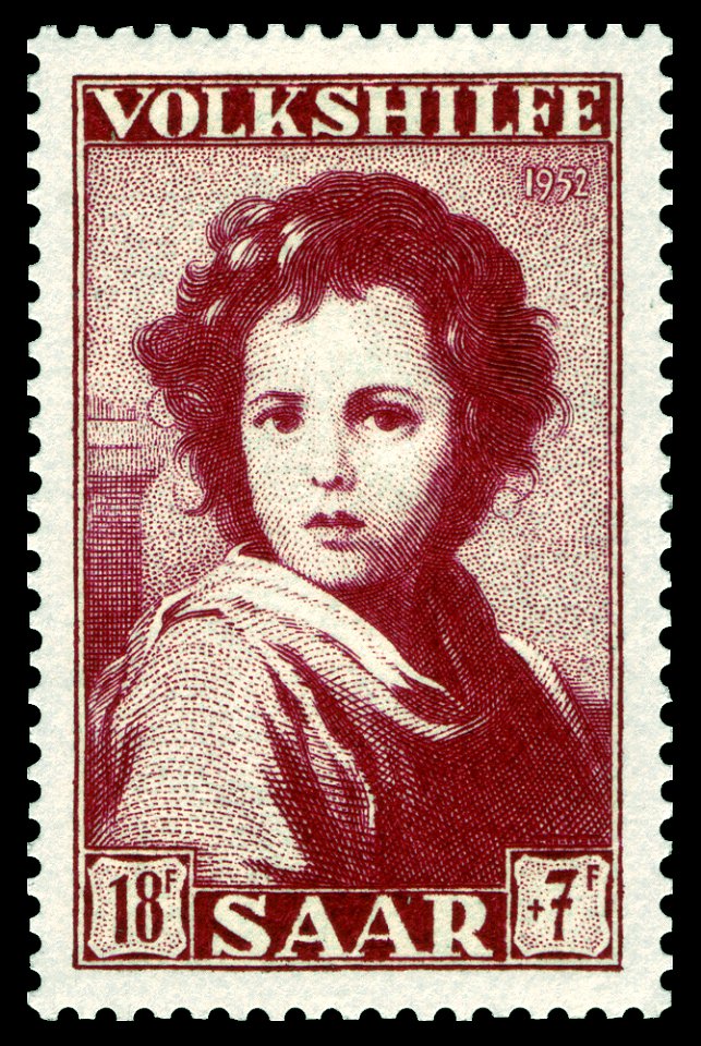 Saar 1952 339 Bartolomé Esteban Murillo - Der göttliche Schäfer, Detail
