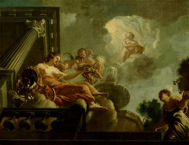 SA 7360.4-Religio begunstigt Abondantia - Allegorische voorstelling van de verzorging van leprozen en onnozelen