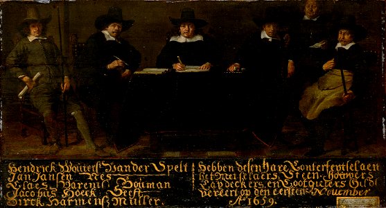 SA 40261-De overlieden van het Metselaars-, steenhouwers-, leidekkers- en loodgietersgilde