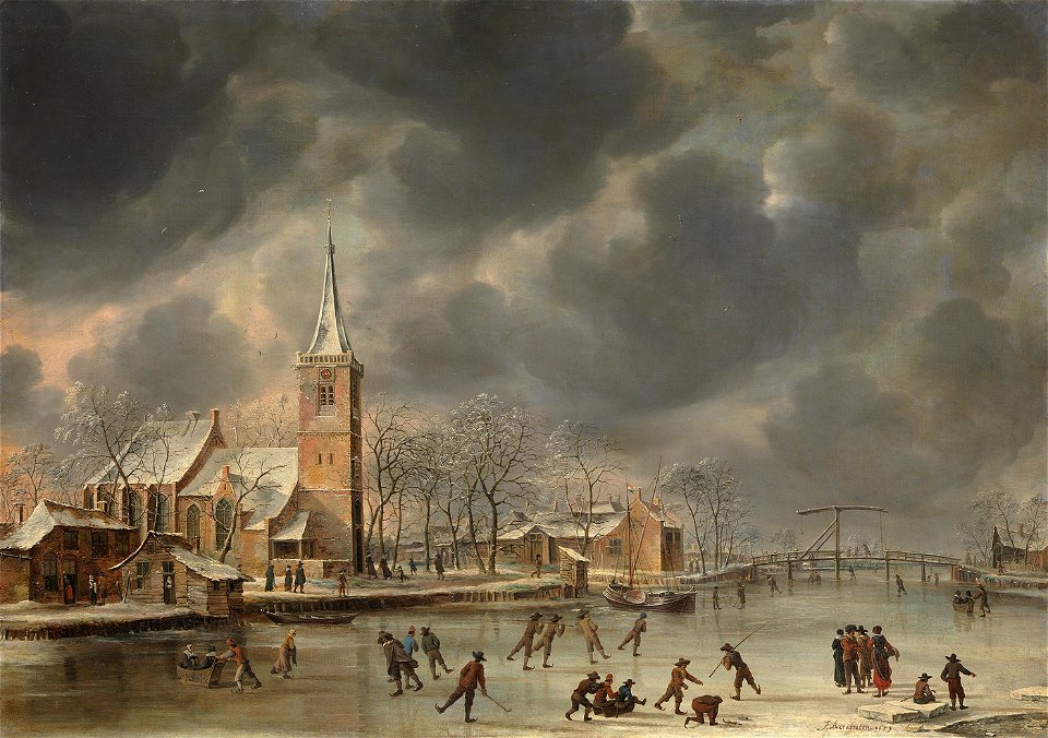 SA 7450-Wintergezicht Ouderkerk aan de Amstel