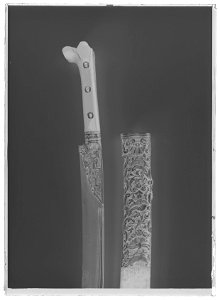 Sabel, yatagan, Algeriet, 1700-talets slut - Livrustkammaren - 19107-negative