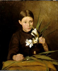 SA 1537-Meisje met waterbloemen