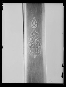 Sabel, fäste Frankrike, ca 1850, klinga orientaliserande - Livrustkammaren - 45507