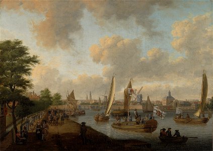 SA 560-Buiten-Amstel vanaf de herberg de Berebijt gezien-Gezicht op den Buitenamstel