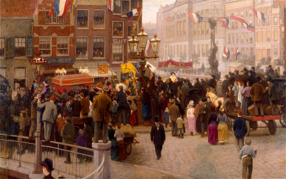 SA 561-Optocht van de Nassau's in de Nederlanden op het Sophiaplein te Amsterdam