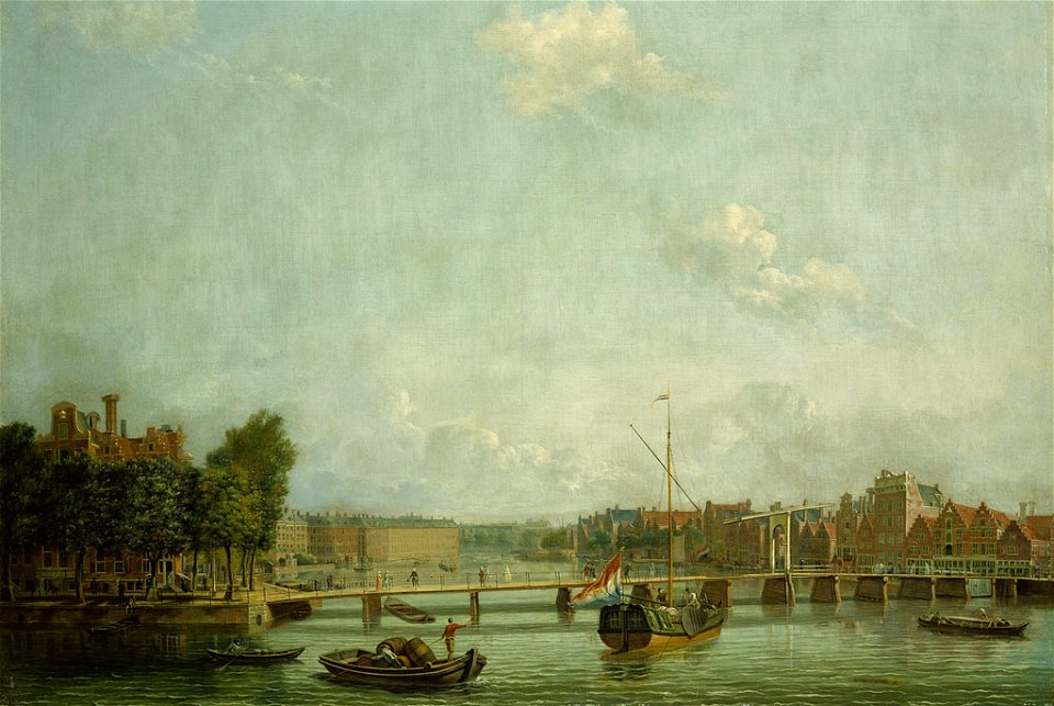 SA 645-De Binnen-Amstel bij de Koningsbrug-Gezicht op den Binnenamstel en Blauwbrug