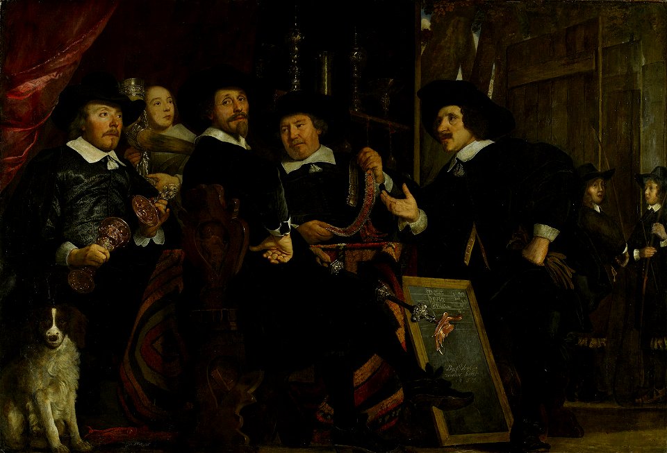 SA 7329-De overlieden van de Handboogdoelen-De vier overlieden van de Handboog- (St Sebastiaan) doelen te Amsterdam
