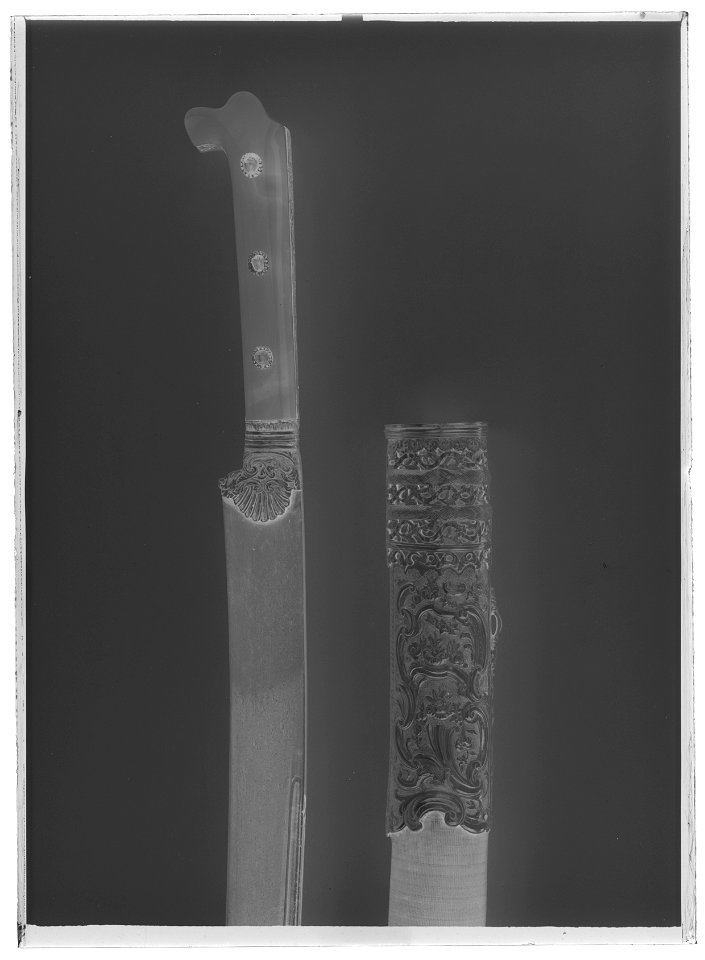 Sabel, yatagan, Algeriet, 1700-talets slut - Livrustkammaren - 27669-negative