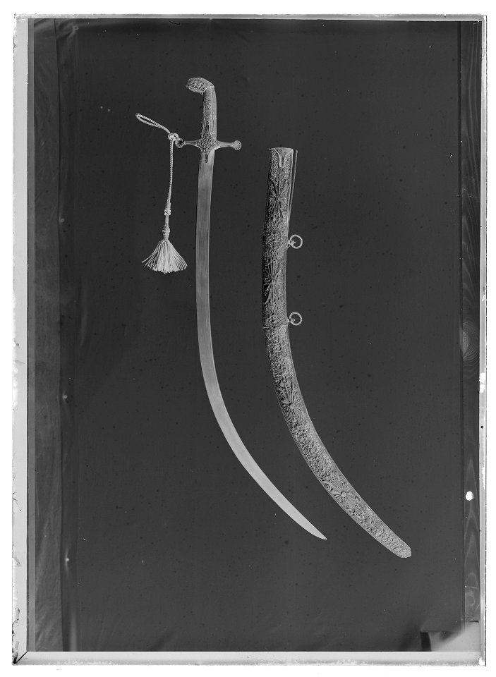 Sabel, shamshir, 1800-talet, Osmanska riket - Livrustkammaren - 354-negative